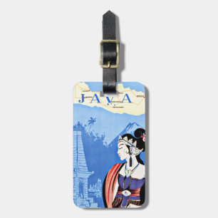 シンガポールのヴィンテージからの訪問ジャワインドネシア ラゲッジタグ