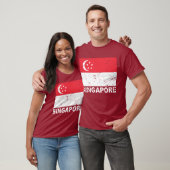 シンガポールのヴィンテージの旗 Tシャツ (ユニセックス)