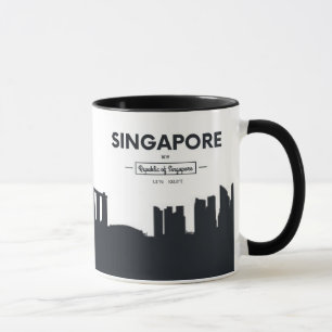 シンガポールの中国 都市座標 マグカップ