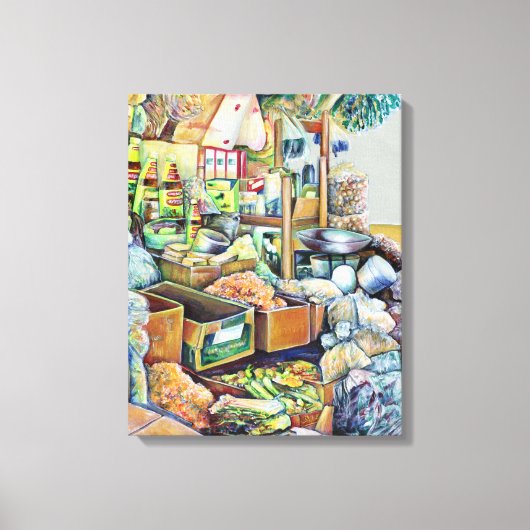 シンガポールの優れたテッカセンターの魅力的な約束 キャンバスプリント (正面)