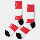 シンガポールの国旗 ソックス (左)