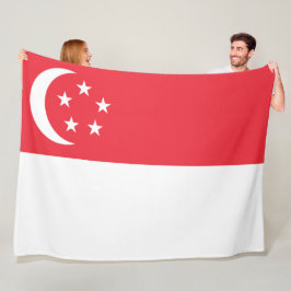 シンガポールの国旗 フリースブランケット