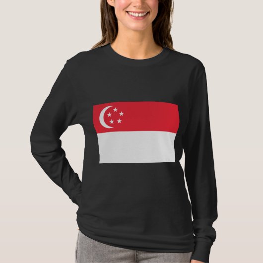 シンガポールの国旗 Tシャツ (正面)