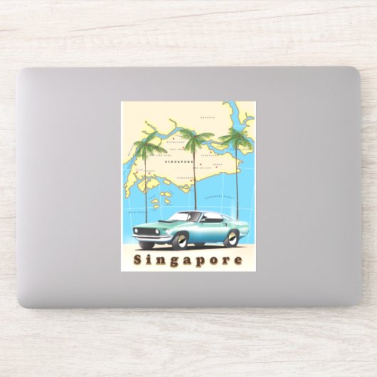 シンガポールの地図 シール (コンピューター)