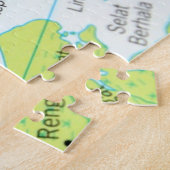 シンガポールの地図 ジグソーパズル (側面)