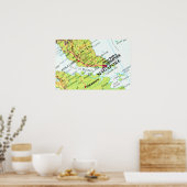 シンガポールの地図 ポスター (キッチン)