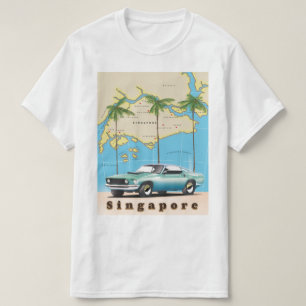 シンガポールの地図 Tシャツ