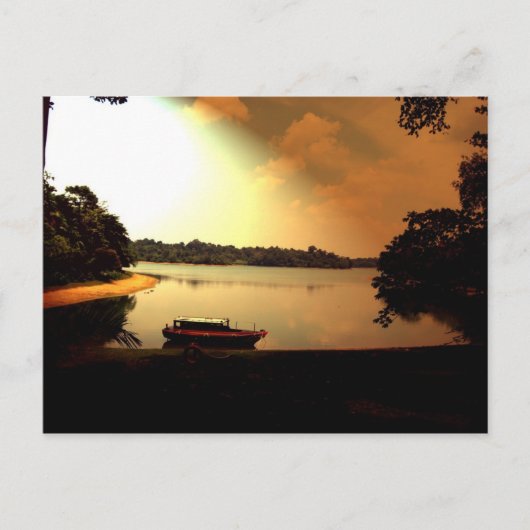 シンガポールの夕日 ポストカード (正面)