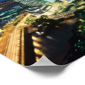 シンガポールの夜のスカイライン ポスター (角)