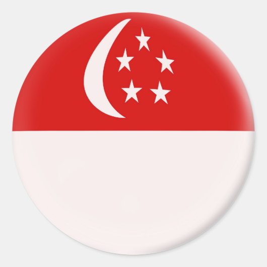 シンガポールの大きなシールの6つのシンガポール国旗 ラウンドシール (正面)