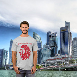 シンガポールの強いナショナルデーTシャツ Tシャツ