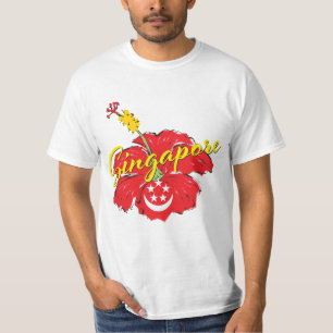 シンガポールの愛国者のハイビスカス Tシャツ
