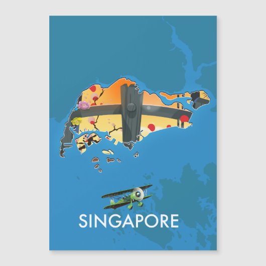 シンガポールの旅行地図 (正面)