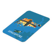 シンガポールの旅行地図 マグネット (左側)