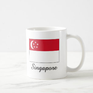 シンガポールの旗のデザイン コーヒーマグカップ