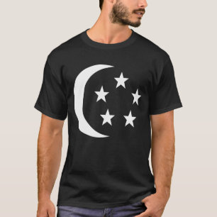 シンガポールの旗の月の星 Tシャツ