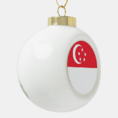 シンガポールの旗 セラミックボールオーナメント (左)