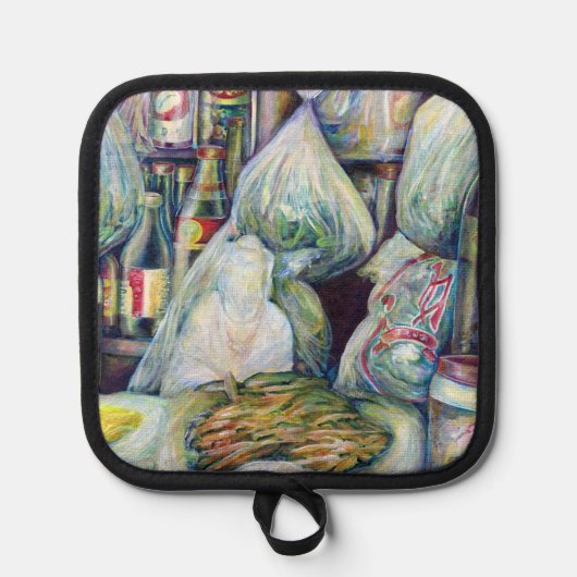 シンガポールの日干し味 鍋敷き (正面)