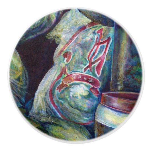 シンガポールの日干し風味 セラミックノブ (正面)