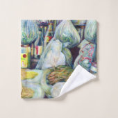 シンガポールの日干し風味 バスタオルセット (ウォッシュタオル)