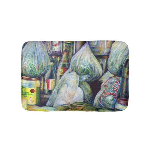 シンガポールの日干し風味 バスマット (正面)
