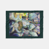 シンガポールの日干し風味 フリースブランケット (正面(横))