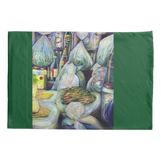 シンガポールの日干し風味 枕カバー (裏面)