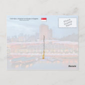 シンガポールの歴史的なクラークキー ポストカード (裏面)