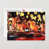 シンガポールの祝チャイナタウンの年 シーズンポストカード (正面/裏面)