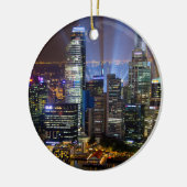 シンガポールの繁華街夜 セラミックオーナメント (左)