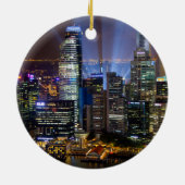 シンガポールの繁華街夜 セラミックオーナメント (裏面)