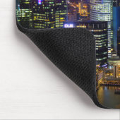 シンガポールの繁華街夜 マウスパッド (コーナー)