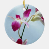 シンガポールの蘭の花 セラミックオーナメント (裏面)