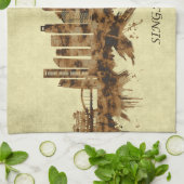 シンガポールの街並み キッチンタオル (折り畳み)