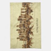 シンガポールの街並み キッチンタオル (縦)