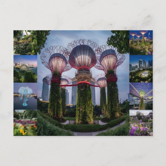 シンガポールはすごい木々を旅する。 ポストカード (正面)