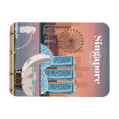 シンガポールへの旅行アート マグネット (横)