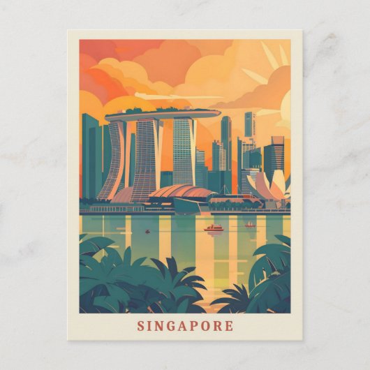 シンガポールアエレガントートヴィンテージトラベル ポストカード (正面)