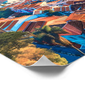 シンガポールアートヴィンテージトラベル ポスター (角)