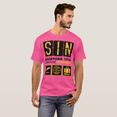シンガポールエアポートラベルシンガポールバケーショントラベルシ Tシャツ (正面フル)