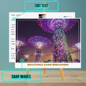 シンガポールガーデンズバイザベイアットナイトモダン ポストカード