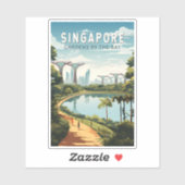 シンガポールガーデンズバイザベイトラベルアートヴィンテージ シール (シート)