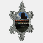 シンガポールクラークキー#3スノーフレークオーナメント スノーフレークピューターオーナメント (左)