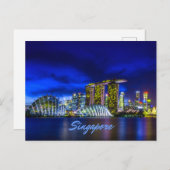 シンガポールシティスカイラインアットナイト ポストカード (正面/裏面)