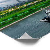 シンガポールシティスカイラインマリーナベイサンズタグボート ポスター (角)