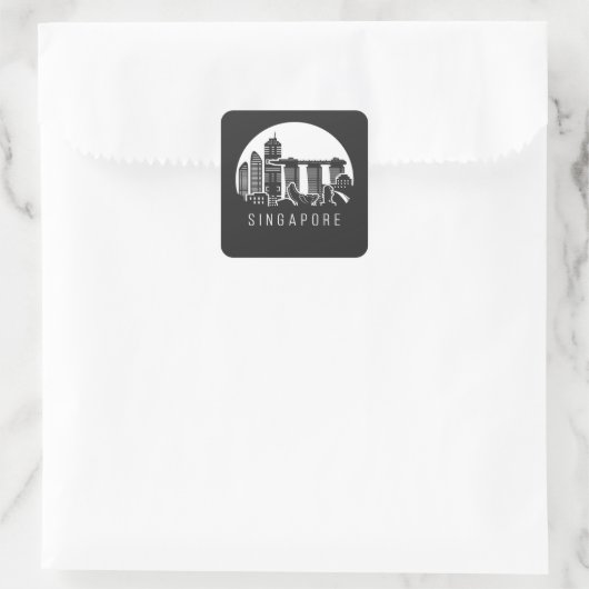 シンガポールシティスカイライン スクエアシール (バッグ)