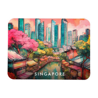 シンガポールシティビュカラフルー マグネット