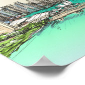 シンガポールシティーフェスティバルトラベルプレイスイラストレーション ポスター (角)