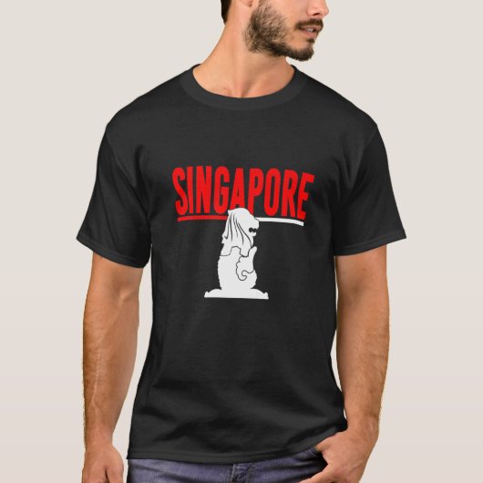シンガポールシティ観光客目的地のお土産 Tシャツ (正面)