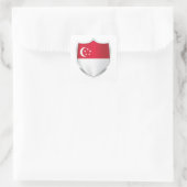 シンガポールシルバーシールド国旗 スクエアシール (バッグ)